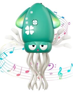 Electric GREEN Dancing Squid-Child and Pet Toy